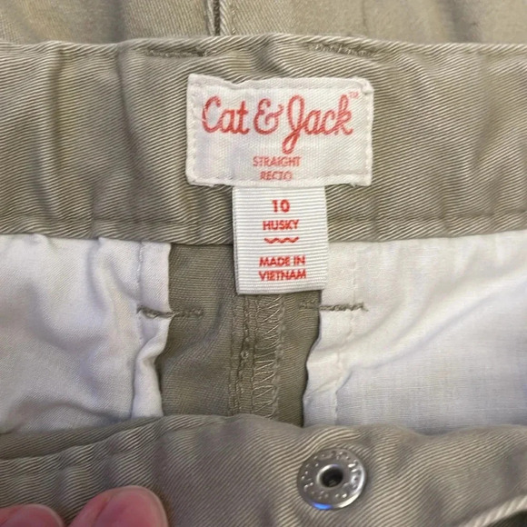 Cat & Jack straight khakis boys size 10 Husky - Picture 2 of 9
